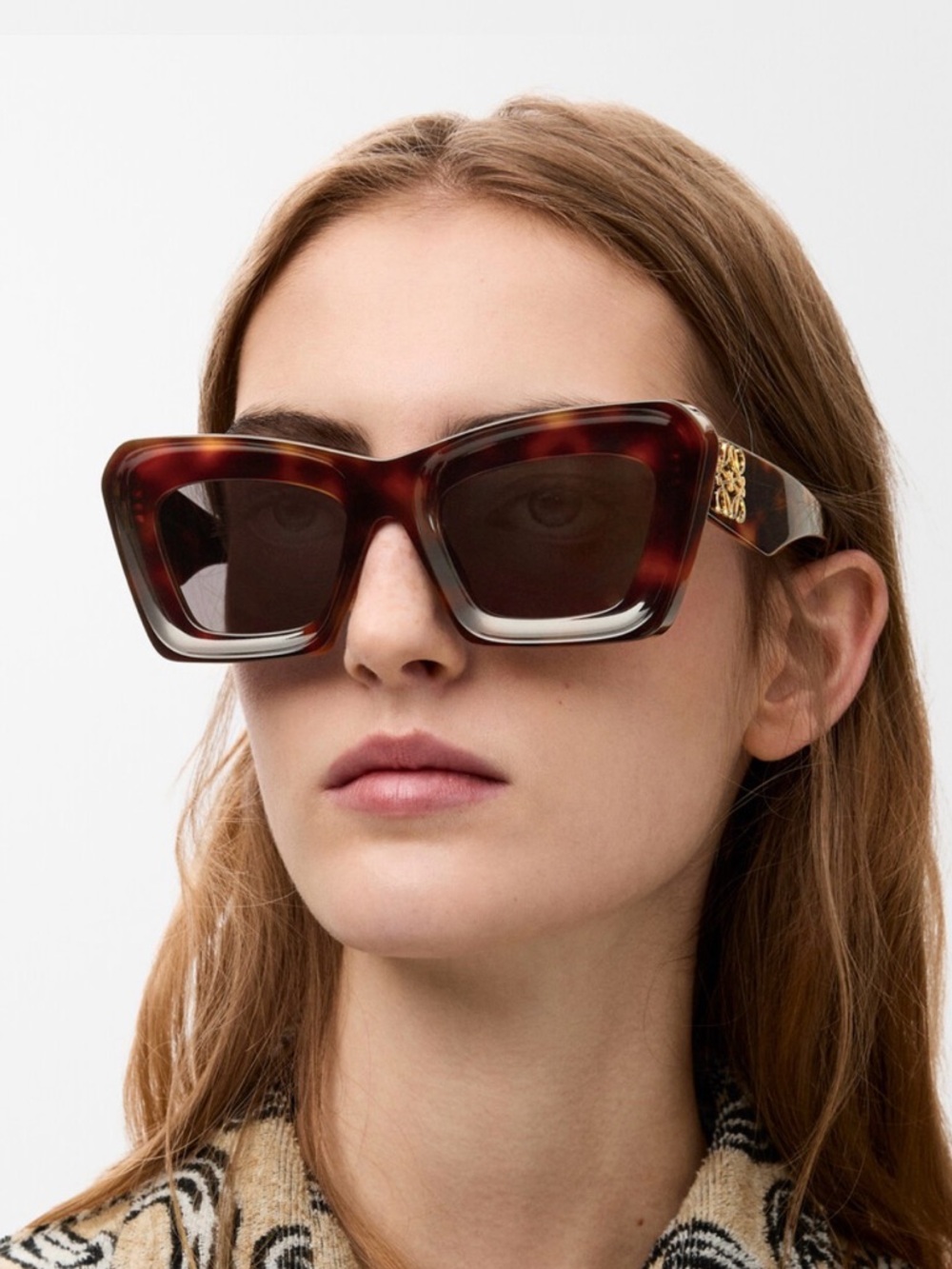 Authentic Loewe Brown Tortoise Shell Sunglasses
